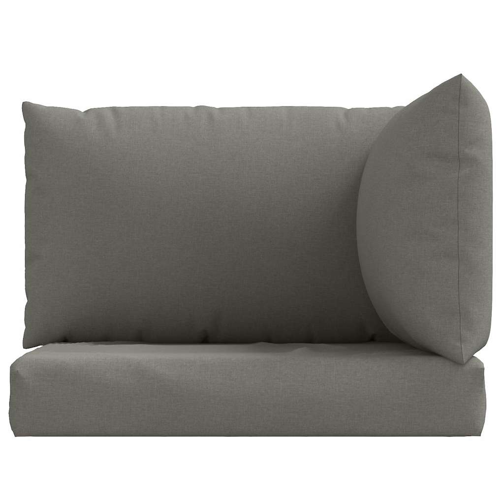 vidaXL Coussins de palette 3 pcs. Tissu chiné gris foncé