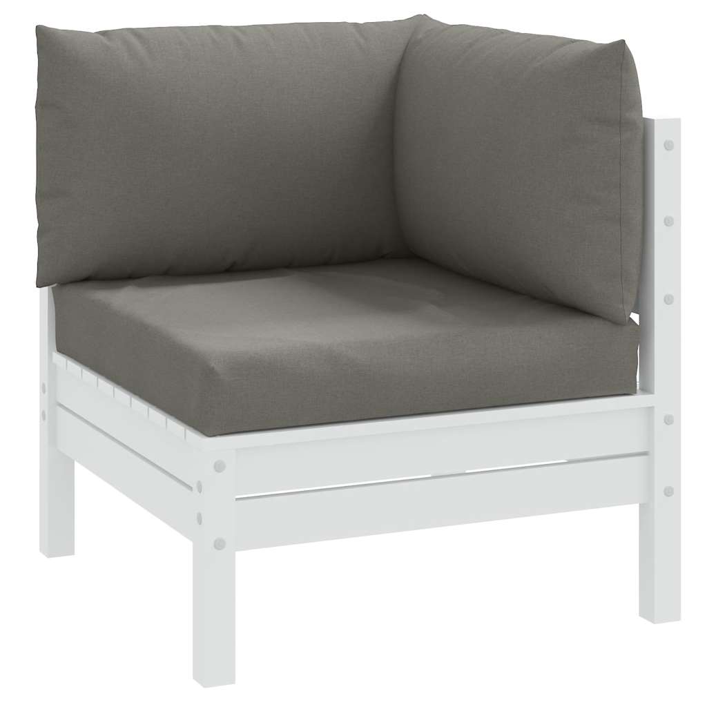 vidaXL Coussins de palette 3 pcs. Tissu chiné gris foncé