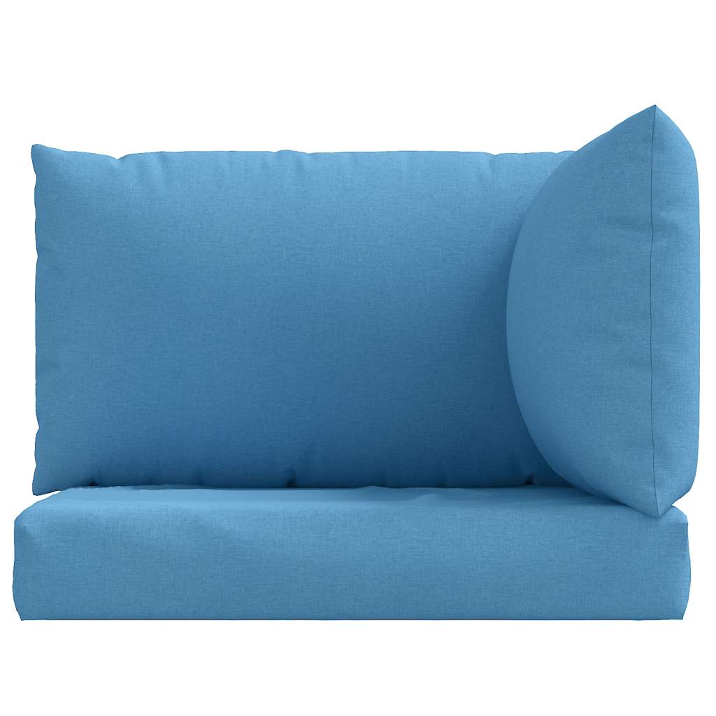vidaXL Palettenkissen 3-tlg. Melange Blau Stoff