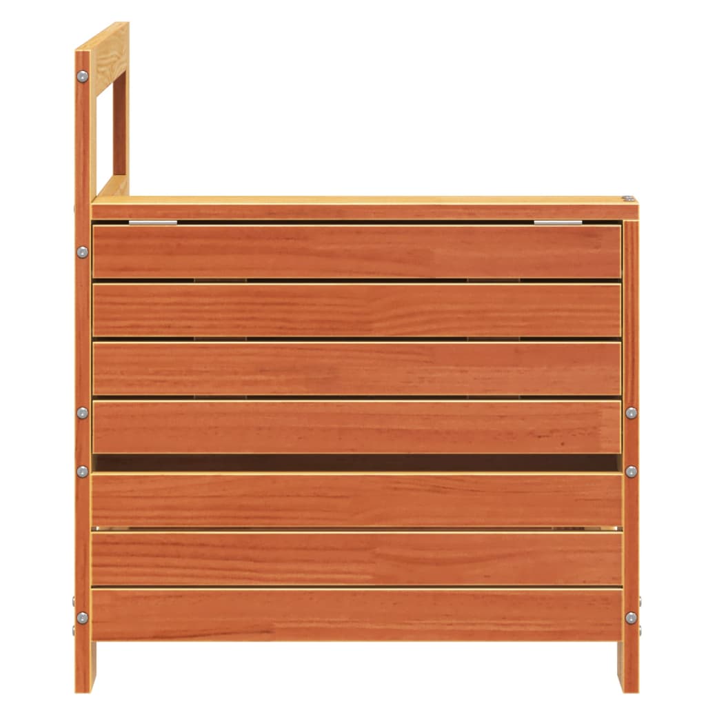 vidaXL Gartensofa mit Armlehne und Beistelltisch Massivholz Kiefer