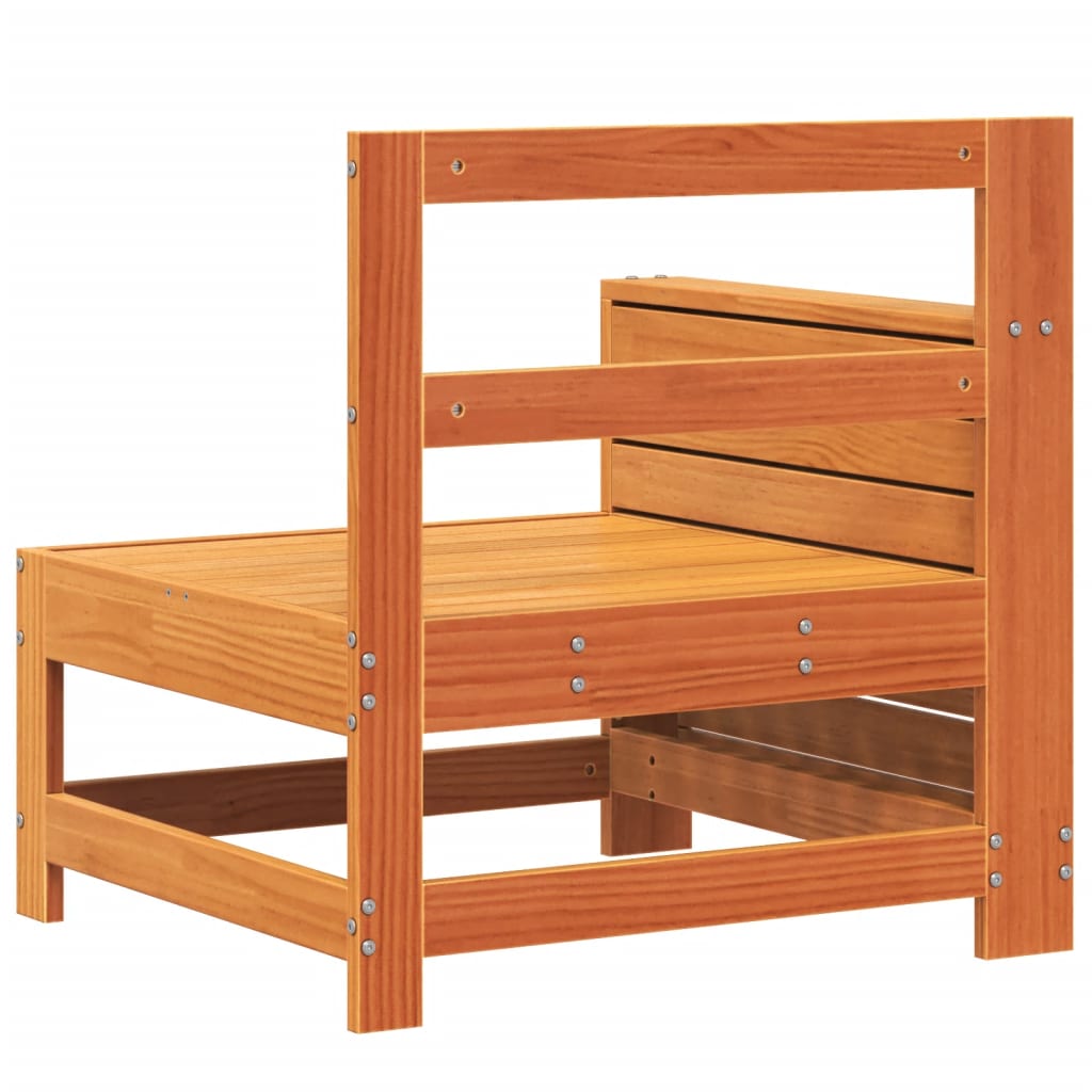 vidaXL Gartensofa mit Armlehne und Beistelltisch Massivholz Kiefer