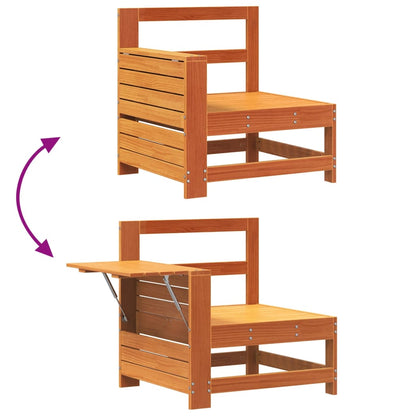 vidaXL Gartensofa mit Armlehne und Beistelltisch Massivholz Kiefer