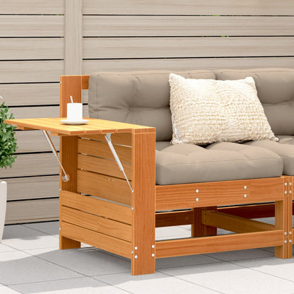 vidaXL Gartensofa mit Armlehne und Beistelltisch Massivholz Kiefer