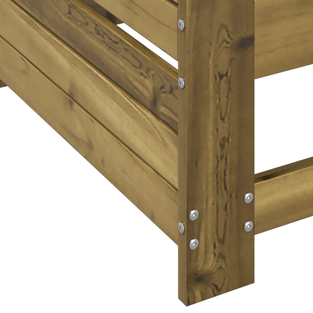 vidaXL Gartensofa mit Armlehne und Beistelltisch Kiefernholz
