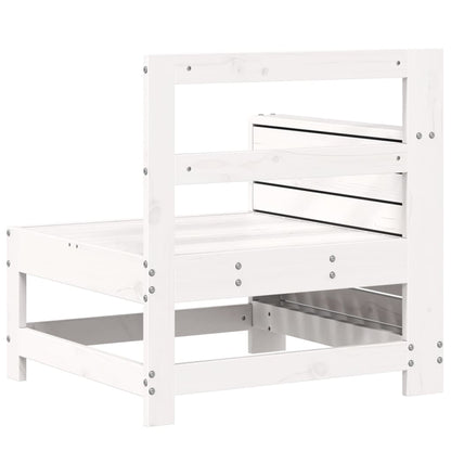 vidaXL Gartensofa mit Armlehne Weiß 69x62x70,5 cm Massivholz Kiefer