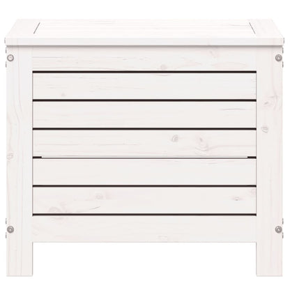vidaXL Gartenhocker Weiß 62x31,5x52 cm Massivholz Kiefer