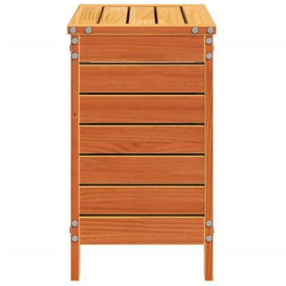 vidaXL Gartenhocker Wachsbraun 62x31,5x52 cm Massivholz Kiefer