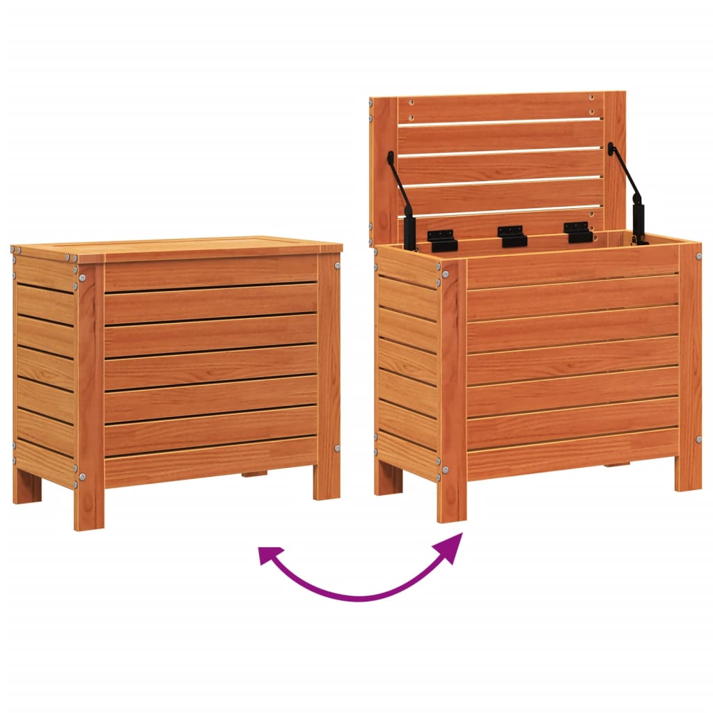 vidaXL Gartenhocker Wachsbraun 62x31,5x52 cm Massivholz Kiefer