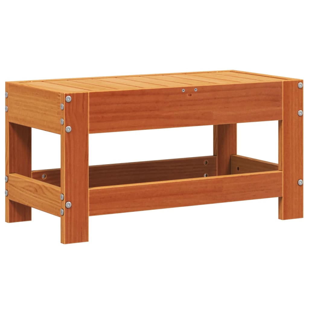 vidaXL Gartenhocker Wachsbraun 62x30x32 cm Massivholz Kiefer