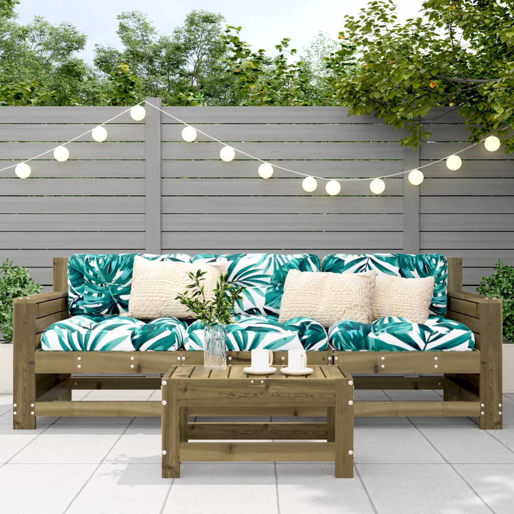 vidaXL Gartenhocker 62x30x32 cm Kiefernholz Imprägniert