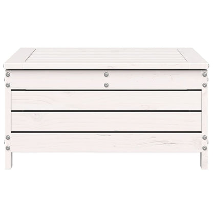 vidaXL Gartenhocker Weiß 62x63,5x32 cm Massivholz Kiefer