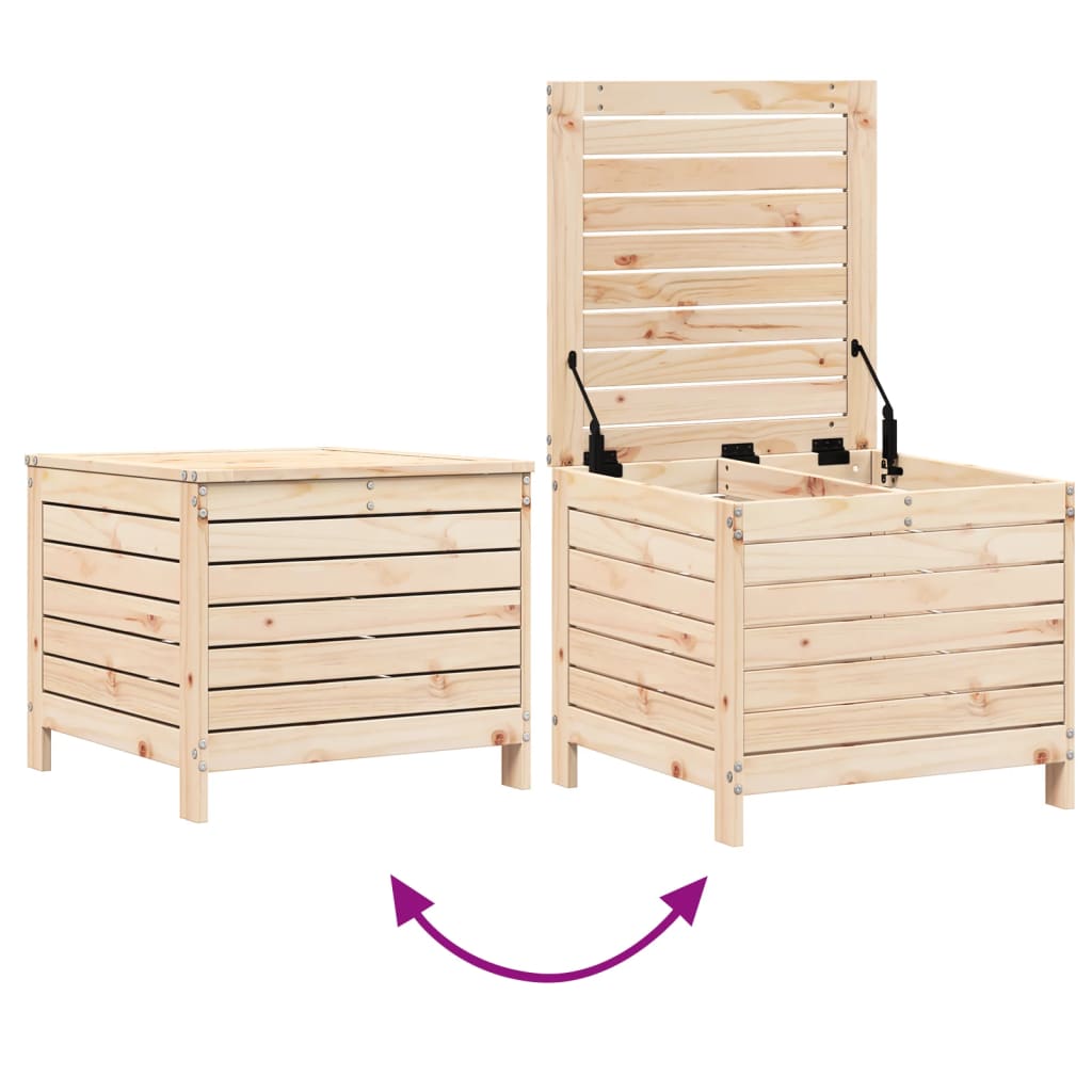 vidaXL Gartenhocker 62x63,5x53,5 cm Massivholz Kiefer