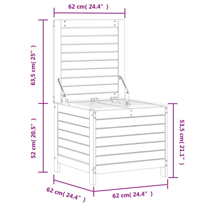 vidaXL Gartenhocker 62x63,5x53,5 cm Massivholz Kiefer