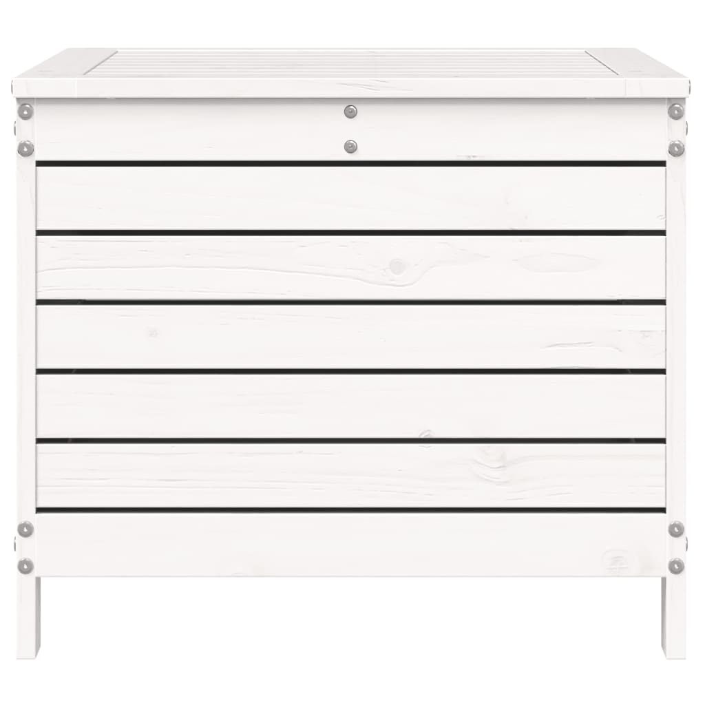 vidaXL Gartenhocker Weiß 62x63,5x53,5 cm Massivholz Kiefer