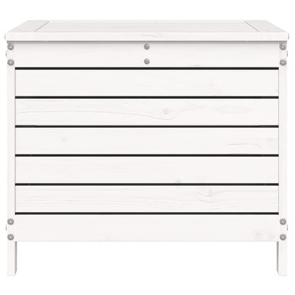 vidaXL Gartenhocker Weiß 62x63,5x53,5 cm Massivholz Kiefer
