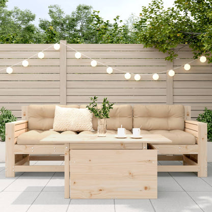 vidaXL Gartentisch 100x50x75 cm Massivholz Kiefer