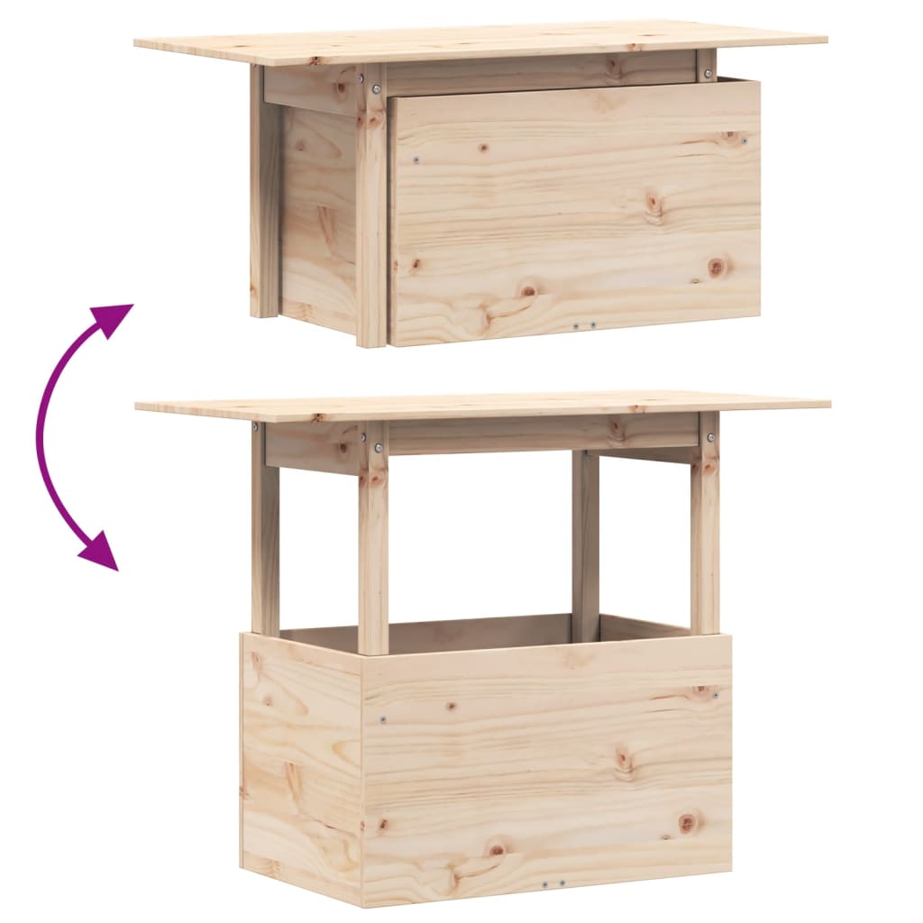 vidaXL Gartentisch 100x50x75 cm Massivholz Kiefer