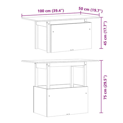 vidaXL Gartentisch Wachsbraun 100x50x75 cm Massivholz Kiefer