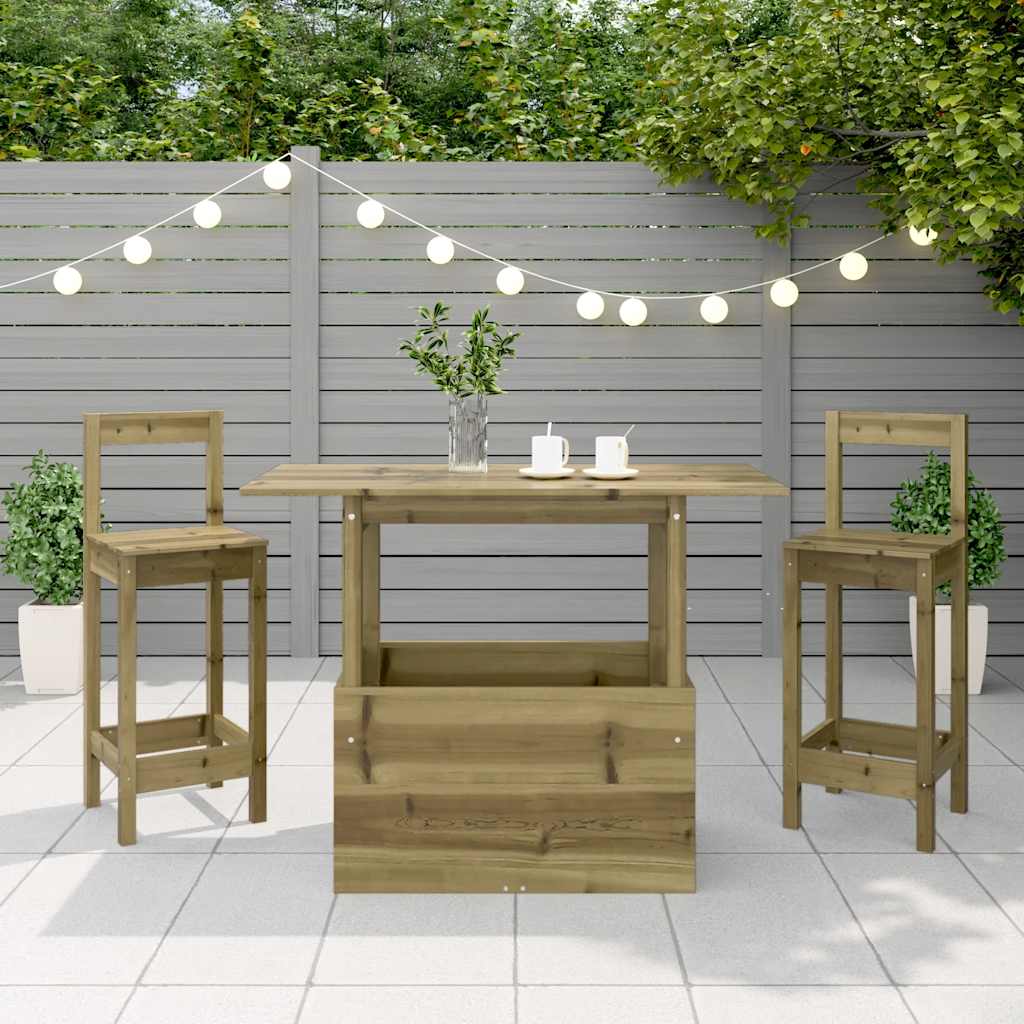 vidaXL Gartentisch 100x50x75 cm Kiefernholz Imprägniert