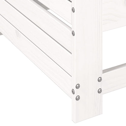 vidaXL Gartensofa mit Armlehne und Kissen Weiß Massivholz Kiefer