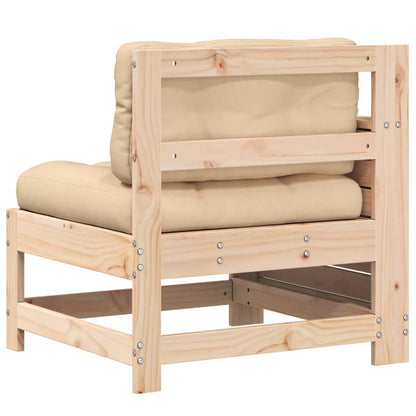 vidaXL Gartensofa mit Armlehne und Kissen Massivholz Kiefer