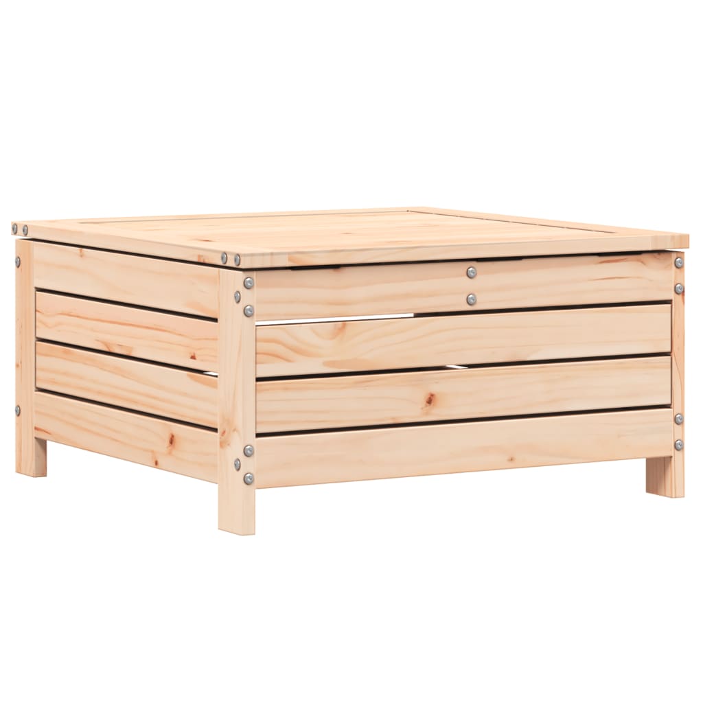 vidaXL Gartenhocker mit Kissen Massivholz Kiefer