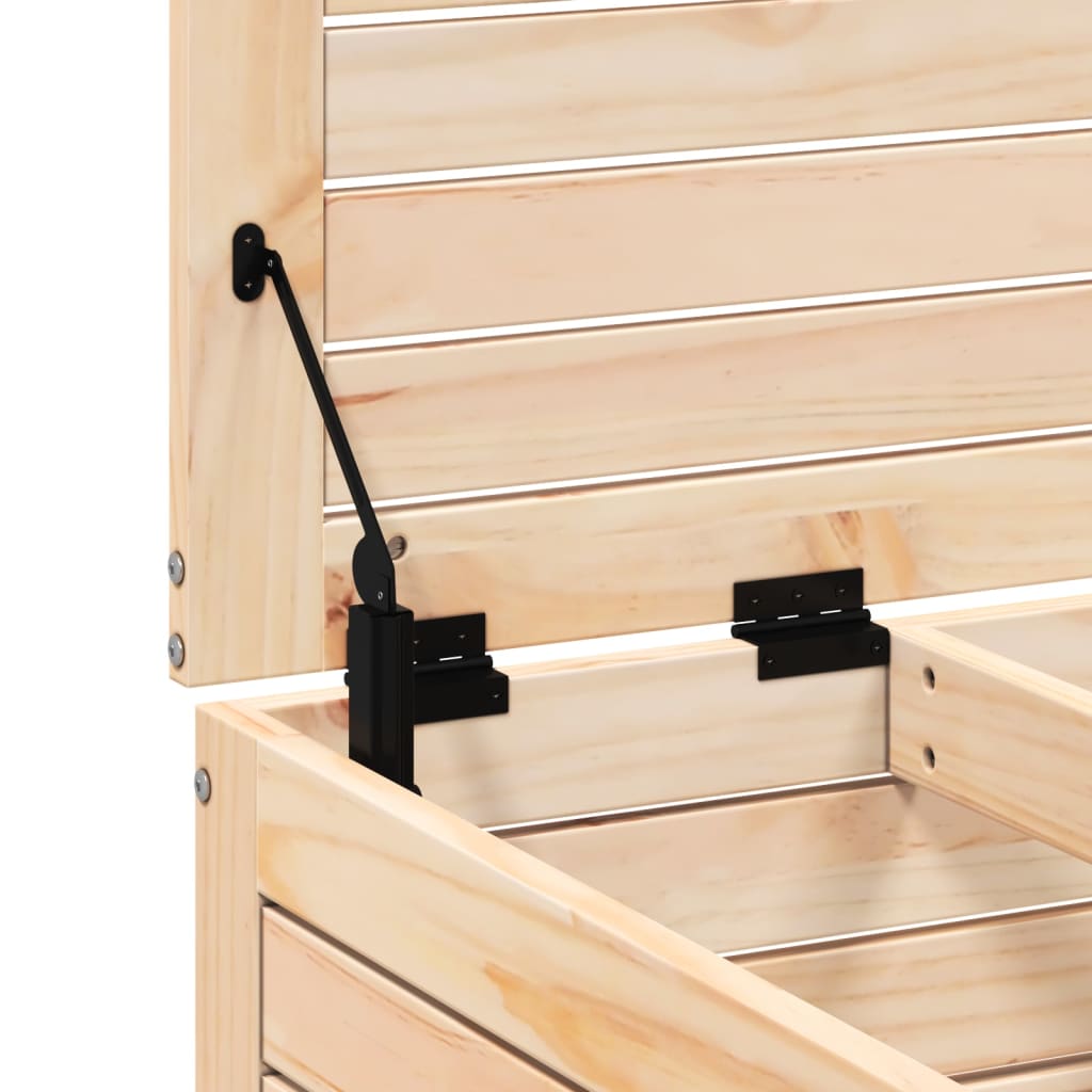 vidaXL Gartenhocker mit Kissen Massivholz Kiefer