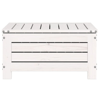 vidaXL Gartenhocker mit Kissen Weiß Massivholz Kiefer