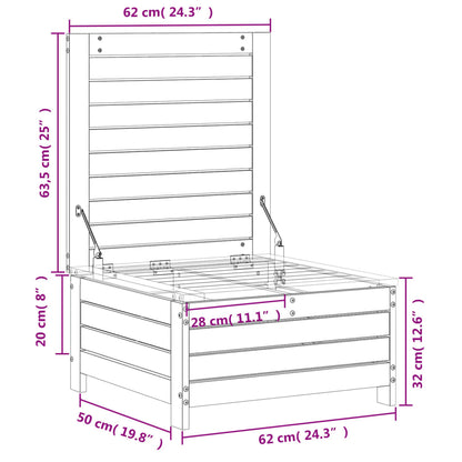 vidaXL Gartenhocker mit Kissen Massivholz Douglasie