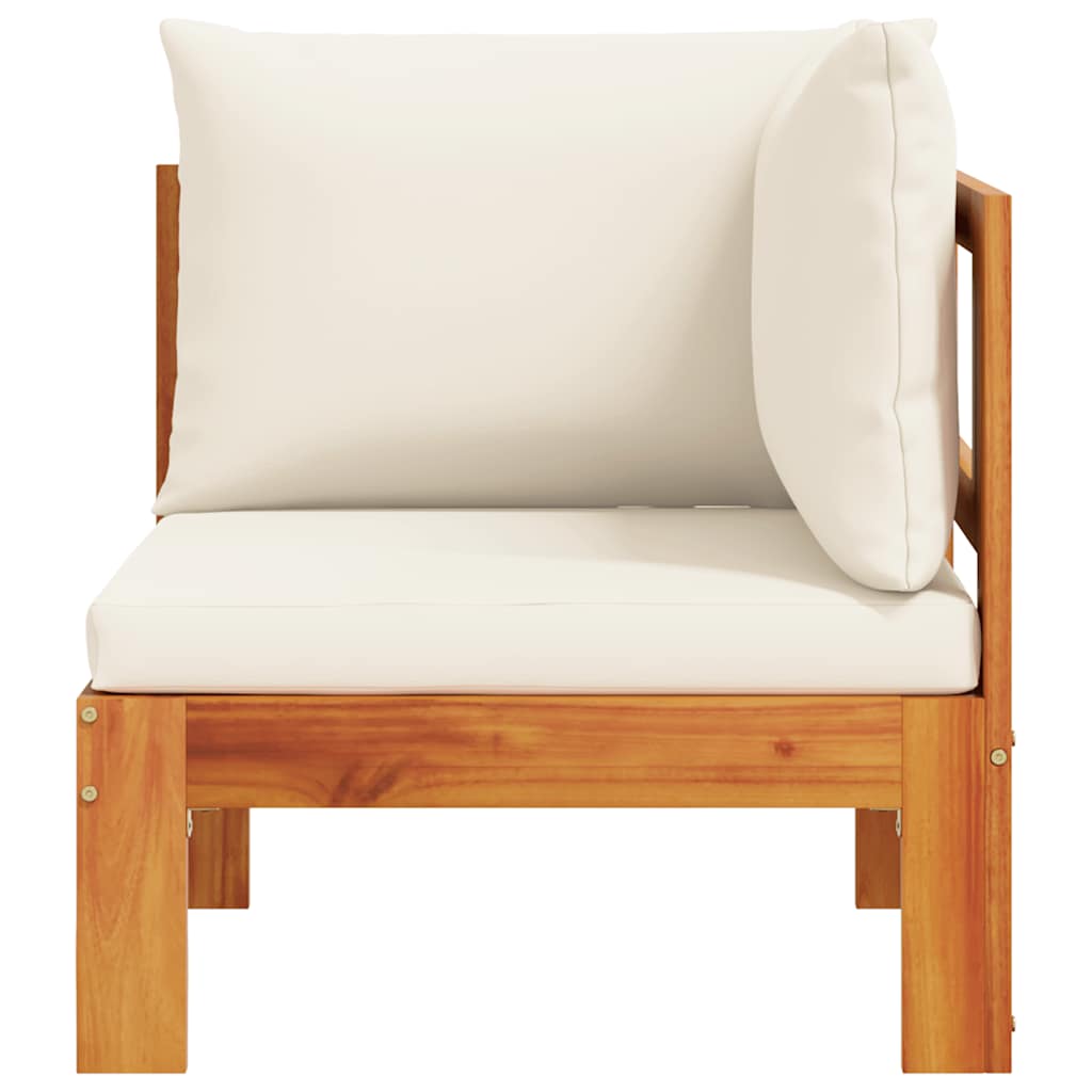 vidaXL Garten-Ecksofa mit Kissen Massivholz Akazie