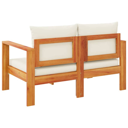 vidaXL Gartensofa mit Kissen 2-Sitzer Massivholz Akazie