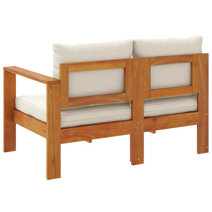 vidaXL Gartensofa mit 1 Armlehne 2-Sitzer Massivholz Akazie