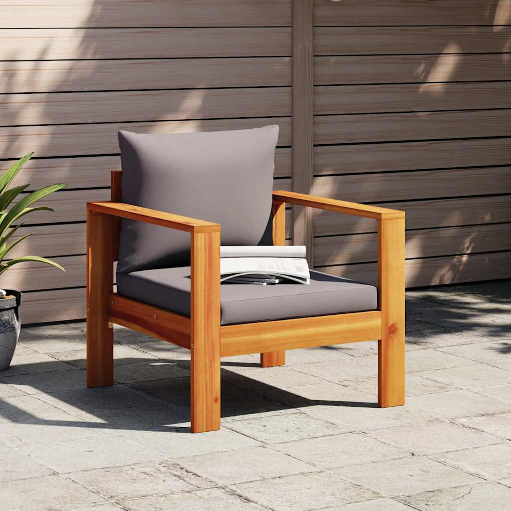 vidaXL Gartensessel mit Kissen Massivholz Akazie