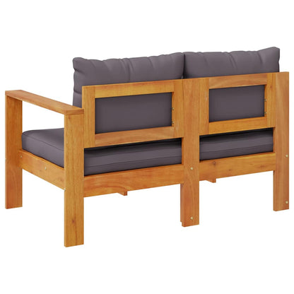 vidaXL Gartensofa mit 1 Armlehne 2-Sitzer Massivholz Akazie