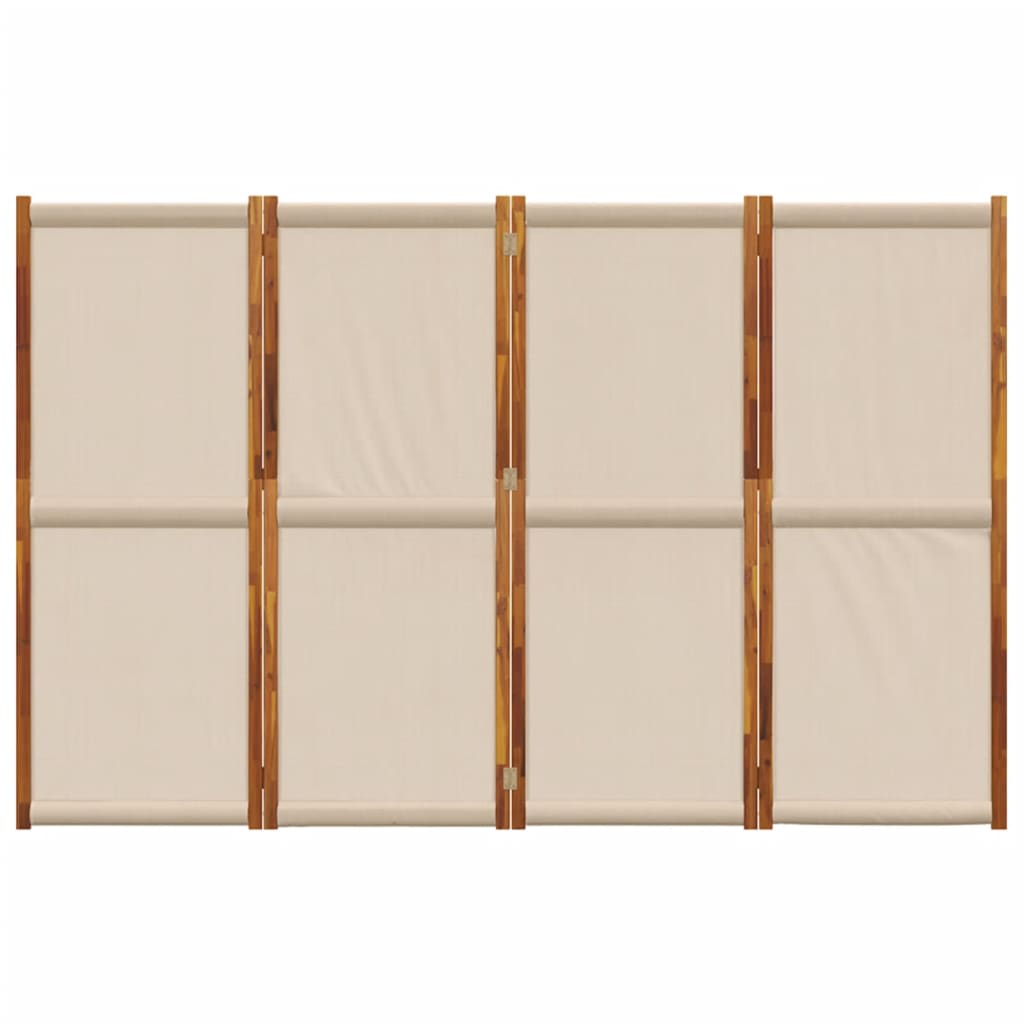 vidaXL 4-tlg. Paravent Taupe 280x180 cm