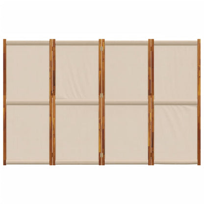 vidaXL 4-tlg. Paravent Taupe 280x180 cm