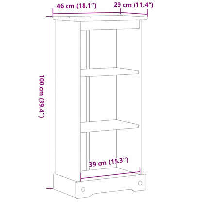 vidaXL Bibliothèque Corona 46x29x100 cm en pin massif