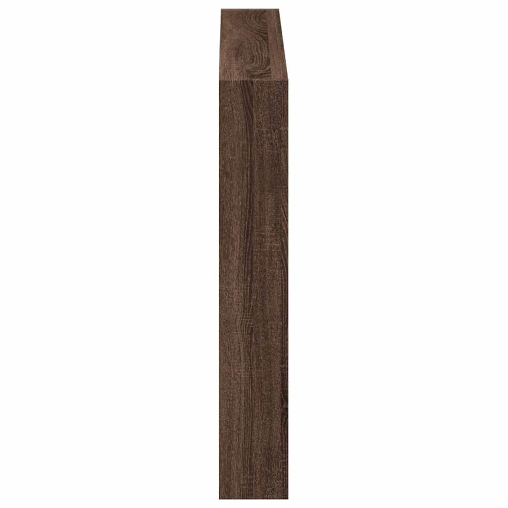 vidaXL LED-Kopfteil mit Ablagen Braun Eichen-Optik 120x17x102 cm