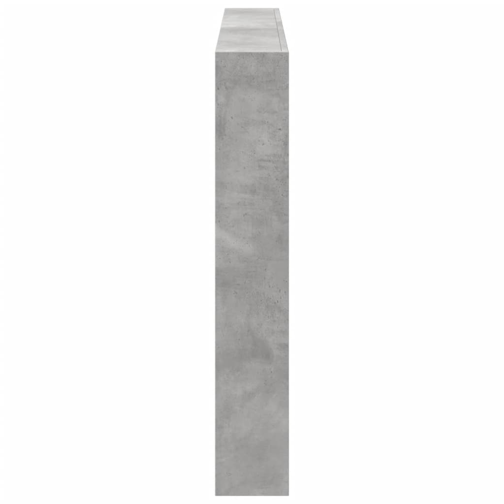 vidaXL LED-Kopfteil mit Ablage Betongrau 160x17x102 cm