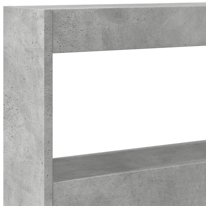 vidaXL LED-Kopfteil mit Ablage Betongrau 160x17x102 cm