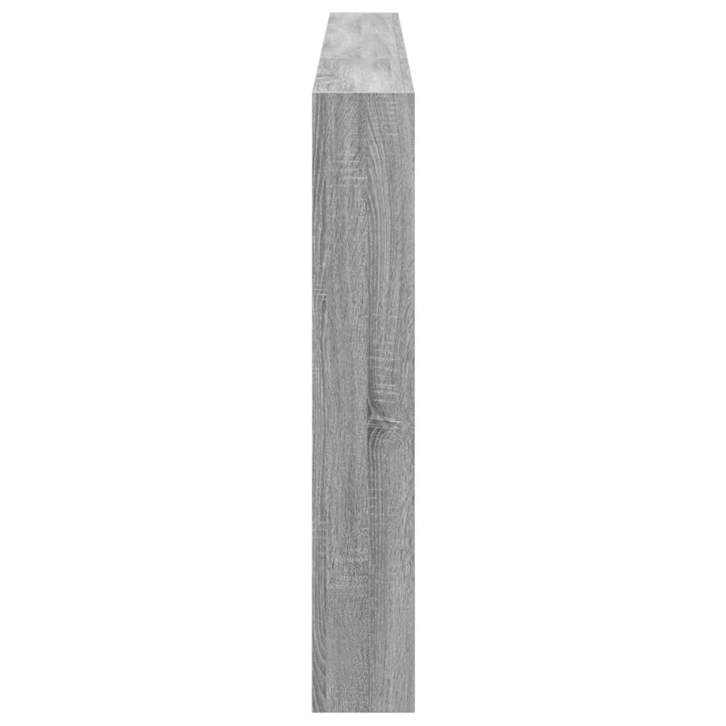 vidaXL LED-Kopfteil mit Ablage Grau Sonoma 220x17x102 cm