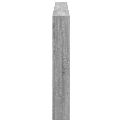 vidaXL LED-Kopfteil mit Ablage Grau Sonoma 220x17x102 cm