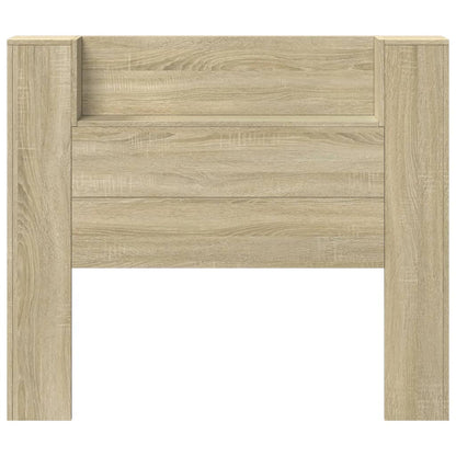 vidaXL LED-Kopfteil mit Ablagen Sonoma-Eiche 120x16,5x103,5 cm