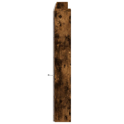 vidaXL LED-Kopfteil mit Ablage Räuchereiche 220x16,5x103,5 cm