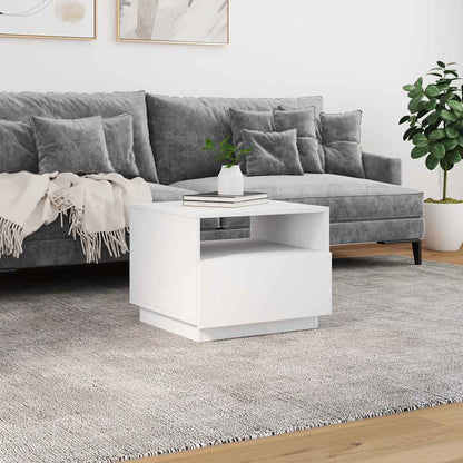 Table basse vidaXL avec lumières LED Blanc 50x49x40 cm