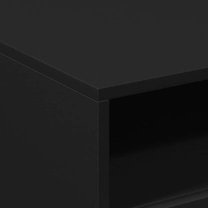 vidaXL Table basse avec lumières LED Noir 50x49x40 cm