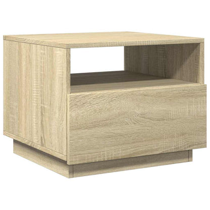 vidaXL Table basse avec lumières LED Chêne Sonoma 50x49x40 cm