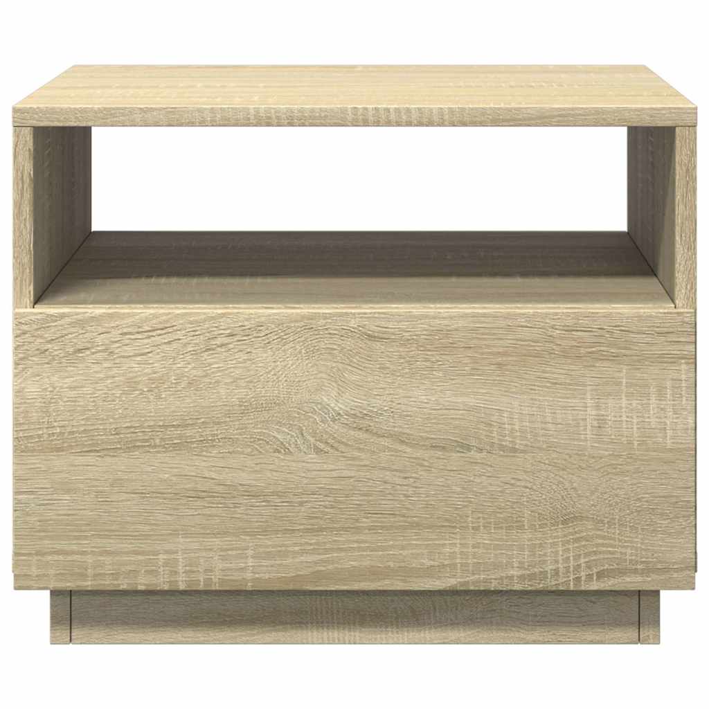 vidaXL Table basse avec lumières LED Chêne Sonoma 50x49x40 cm