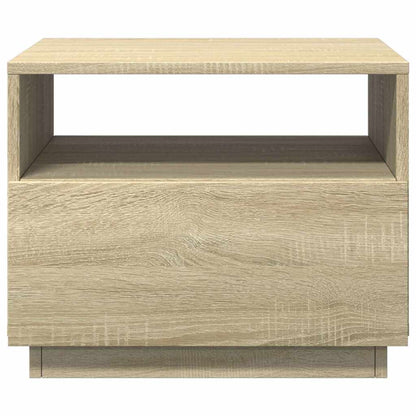 vidaXL Table basse avec lumières LED Chêne Sonoma 50x49x40 cm