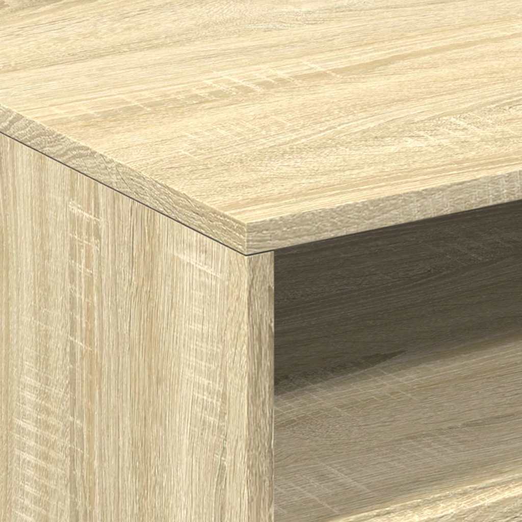 vidaXL Table basse avec lumières LED Chêne Sonoma 50x49x40 cm